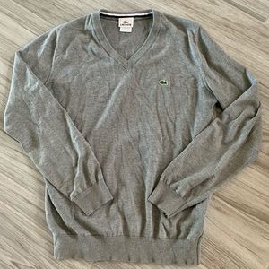 Men’s Lacoste Gray Sweater - Size Medium